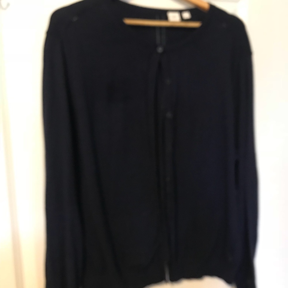 NEW GAP EYELET NAVY BLUE CARDI/SWEATER